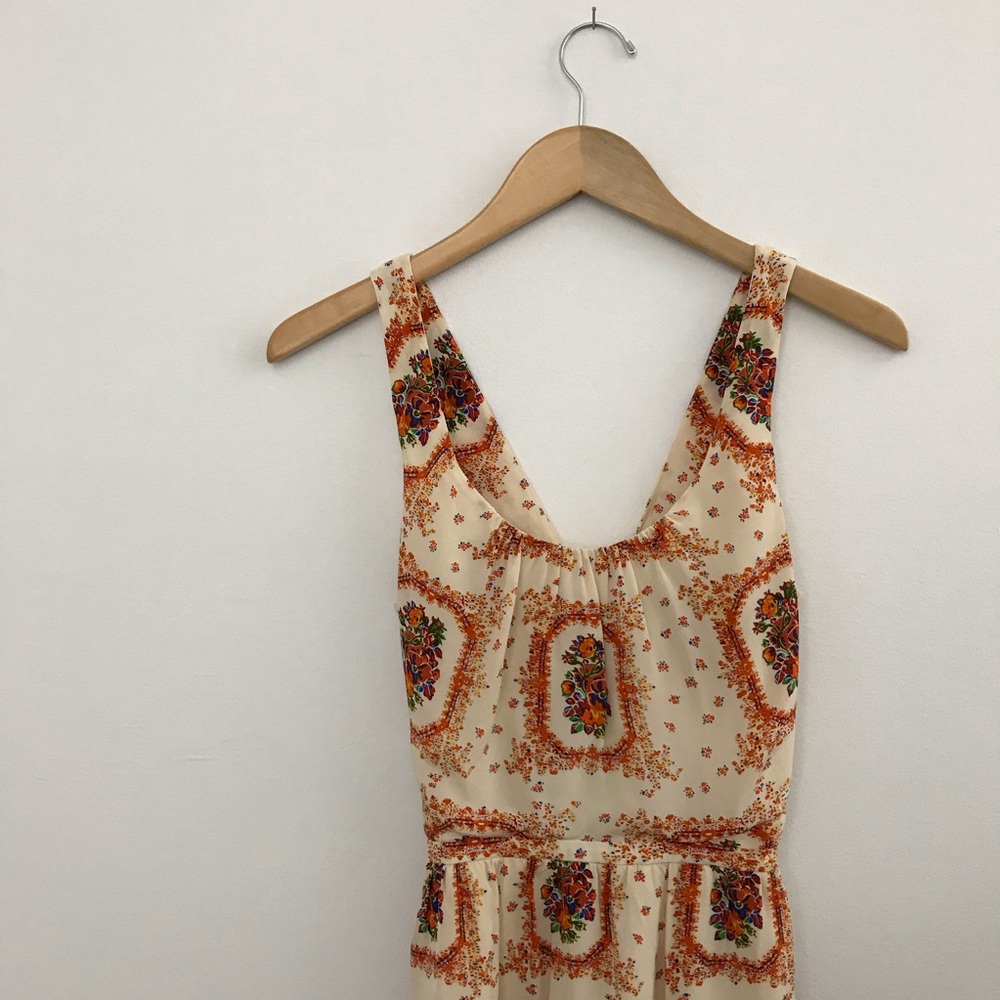 Madewell Silk Twist-Back Floral Dress Pockets 2 A6 - Picture 2 of 8